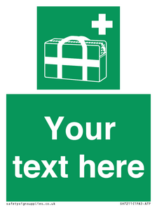 Custom sign safe condition Medical grab bag